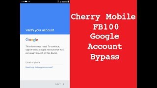 Cherry Mobile FB100 FRP Bypass