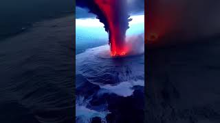 Volcano middle ocean |آتشفشان در میان اقیانوس  #nature #fact #shorts #دانستنی