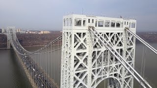 Drone Flying The George Washington Bridge: DJI Mavic Pro