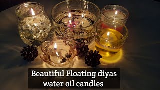 Quick and Easy  Floating water oil diyas // oil candles on water