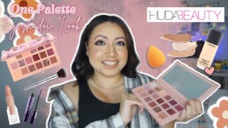 HUDA BEAUTY NEW NUDES PALETTE ~ONE PALETTE MAKEUP LOOK | NEW BACKGROUND, CHIT CHAT & CATCHING UP