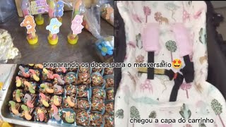 Comecei os preparativos do mesversário de Eva / chegou recebidos pagos para Eva 😍