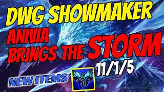 DWG Showmaker Plays Anivia Mid vs Vel'Koz Challenger Gameplay Midlane New Items Season 11 Everfrost