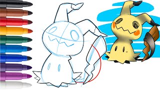 Comment dessiner le Pokémon mimikyu étape par étape facilement