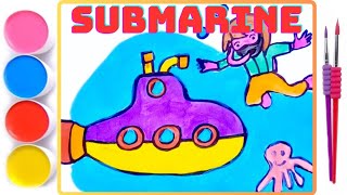 How to draw a Submarine | Coloring Pages #19