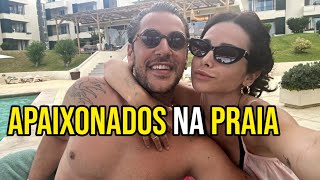 BRUNA GOMES E BERNARDO SOUSA SE BEIJAM ABRAÇADINHOS NO MAR!