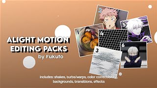 Alight Motion Editing Packs | Shakes, Turbs/Warps, Cc's, Effects, Backgrounds, Transitions by Fukuto