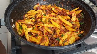 CHIPS NYAMA RECIPE. HOW TO COOK FRIES WITH BEEF.