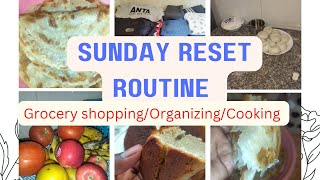 *NEW* SUNDAY RESET Routine/Organizing/Cooking/Grocery Haul/School week prepping#momlife #cooking#001