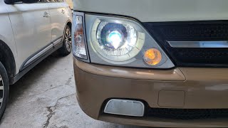 Độ đèn bi pha led cho Hyundai County - Dochoixehoigiare.vn - 0936508168