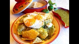 💖 Chilaquiles & Salsa Verde Recipe or Green Mexican Salsa ( Hangover Cure ) Tomatillo sauce