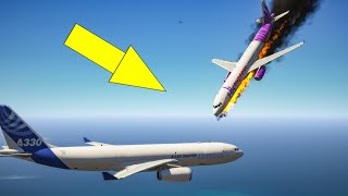 Airbus A330 Crashes mid air with A321 | GTA 5