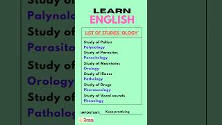 The Study of|ologies list|No.13