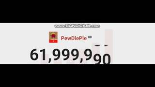 PewDiePie Hitting 62 million subs |sub count