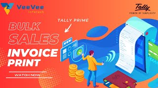 How to Bulk Sales Invoice Print in Tally Prime (Multi Voucher Print) |  Tamil  | VeeVee Infotech