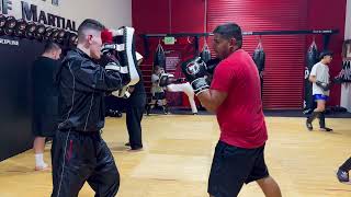 Adult Kickboxing Classes at Claycomb Karate Academy in Fontana California.