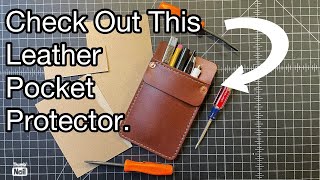 Check out this Leather Pocket Protector! #asmr #leather