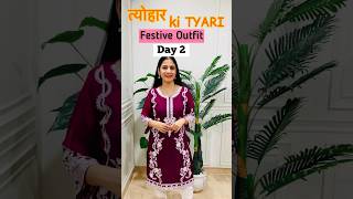 Meesho Festive Wear KurtaSet Under 500 | Day 2/15❤️ #shorts #youtubeshorts #festivewear #ethnicwear