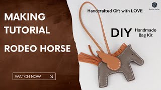 Making Hermes Rodeo Horse Bag Charm ｜Step by Step Tutorial｜Babylon Leather Kit SY108