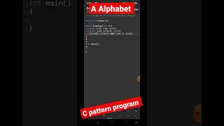 C pattern program to print Star pattern in alphabet 'A' Shape #programming #pattern #question #video