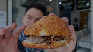 🦆 Probando las TORTAS de PATO más EXÓTICAS de la ciudad 🍗 - 😱 ¡ésto me pasó al morderla!