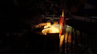 10 Hours | Fire Pit By The Lake | Ambient Sound Crackling Fire