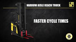 Xe nâng cao Reach truck double deep Hyster US Premium - tốc độ xử lý 1 chu kỳ hàng hóa nhanh