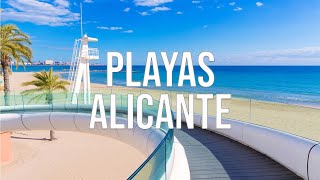 4K Paseo por las MEJORES PLAYAS DE ALICANTE - Walking Tour Alicante Beaches - 1 Hour Relaxing Music