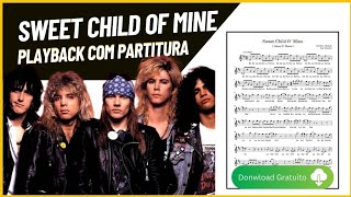 Sweet Child of Mine com Playback e Partitura Para Instrumentos Afinados em Dó