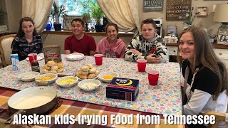 Alaskan Kids try Food from Tennessee | Live Alaska Vlogs