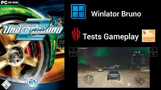 Winlator Bruno emulator gameplay Need Ford Speed Underground 2 Tests Red Magic 6 Pro sd888