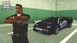 أخيرا وجدت سيارة لامبرغيني الشرطة في قراند سان أندرياس | GTA San Andreas Police Lamborghini Car