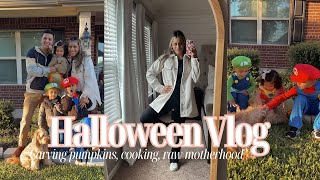 Halloween Vlog | Carving Pumpkins | Raw motherhood