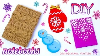 4 DIY Winter Notebooks – How To Make Winter Theme Notebooks