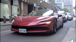 Ferrari SF90 in Toronto | Carspotting + Slow Mode + Reverse Experience