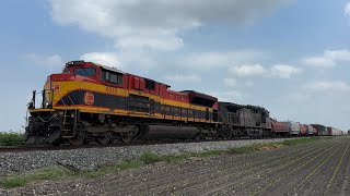 KCS 4043 SD70ACe & Grey Ghost Lead CPKC I180 in Agua Dulce, TX