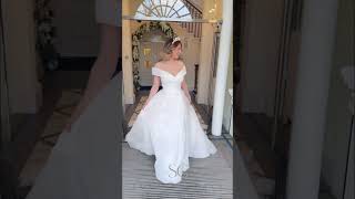 Organza Ballgown Wedding Dress with split - R3602 by Allure Romance