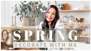 DECORATE WITH ME | simple spring decor ideas, clean and decorate with me.