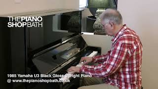 1985 Yamaha U3 in Black Gloss @ The Piano Shop, Bath