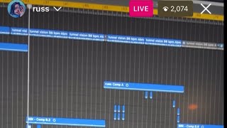 russ breaks down "tunnel vision" from his santiago album on instagram live. 1st week it was released