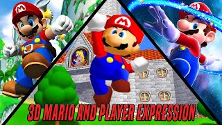 How 3D Mario Games Emphasize Player Expression