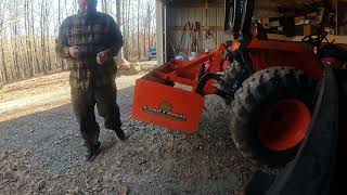 Kubota L2501 doing ground work for carport