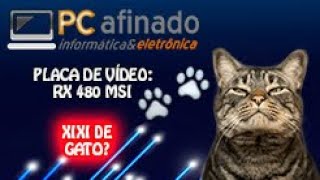 GATO FEZ XIXI NA RX 480 8GB MSI - CLIENTE FOI LIMPAR E REMOVEU COMPONENTES