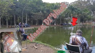 pescaria de tilápia com a massa DI'black chuva muito vento mas saiu o frito