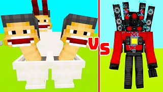 Skibidi Toilet Generation 7 VS Titan Speakerman In Minecraft! Which Mob Is The Strongest?