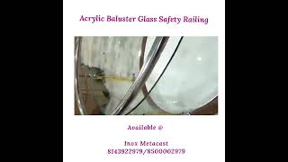 Acrylic Baluster Glass Safety Railing