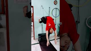 Back flexibility Wall 🧱 Ropes exercise... #viral #trending #yoga