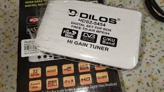 dilos hds2-5454 Mpeg4 hd set top box|| dd free dish set top box