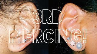 Getting My 3rd Lobe Piercing! | Tori Diaz