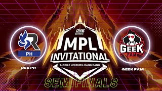 GAME2 RSG PH VS GEEK FAM -  ONE Esports MPL Invitational 2022  Day 5  SemiFinals